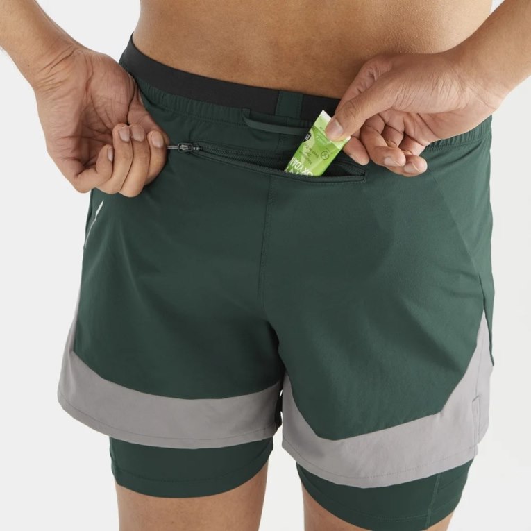 Bermudas Salomon Cross 2in1 Hombre Verdes | MX EIVG734